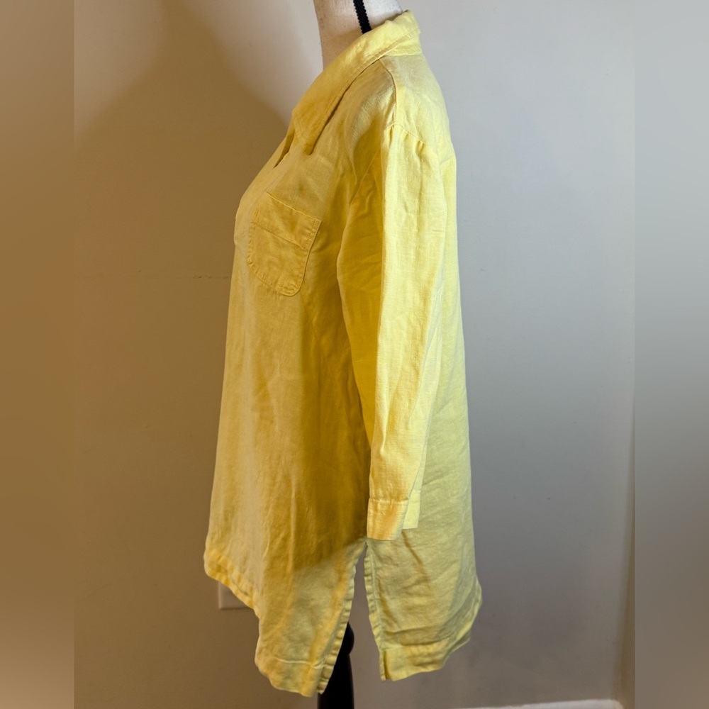 In The Wash yellow tunic top SZ M - Picture 3 of 11